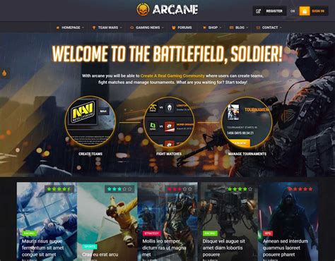 esports wordpress themes|Esports Website Templates .